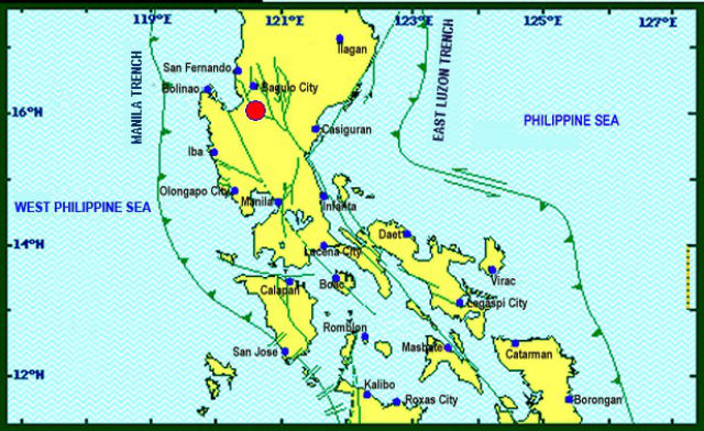 QUAKE. Phivolcs reported a 4.2-magnitude earthquake 4 kilometers southeast of Binalonan town in Pangasinan. Image from Phivolcs