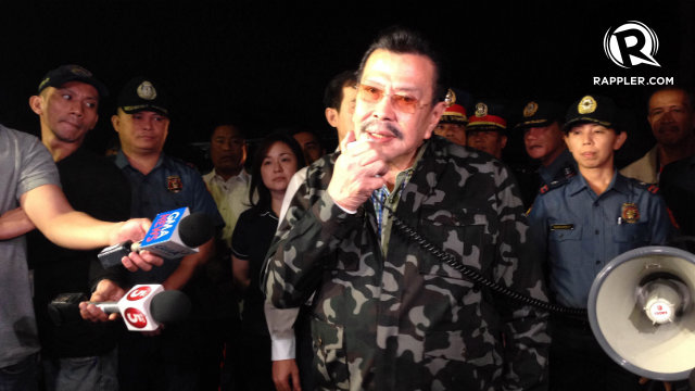 RULE OF LAW. Manila Mayor Erap Estrada says the truck ban is for the benefit of the majority, and adds, 'nobody is above the law.' Photo by Rappler 