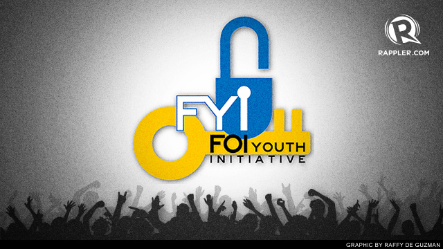 YOUTH VOICE. Youth groups call for the passage of the Freedom of Information bill on the 16th Congress.