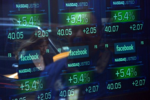 FADING? After a historic but lackluster Wall Street debut, Facebook shares face fading enthusiasm? Photo by AFP  