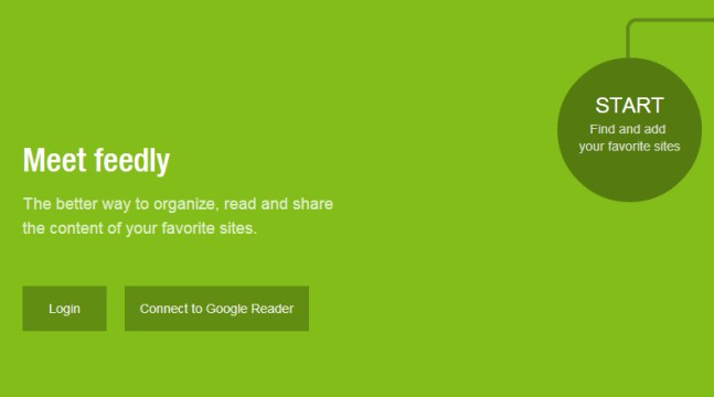 TRYING FEEDLY. Will Freedly provide Google Reader refugees with what they need? Screen shot from Feedly.