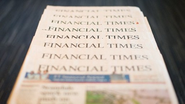 FOR SALE? A report from Malaysia says Financial Times newspaper, the flagship business paper of British publisher Pearson, is being eyed by investors. Photo by AFP