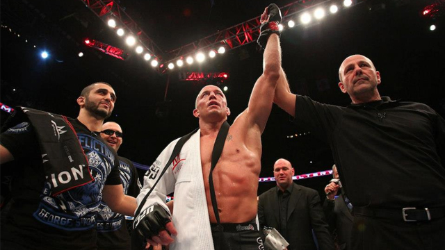 VICTORIOUS. St. Pierre beats trash-talking Nick Diaz. Photo from UFC.com