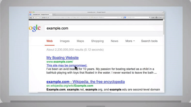 HACKED SITE? Google offers a new resource to help owners with hacked websites. Screen shot from YouTube video.