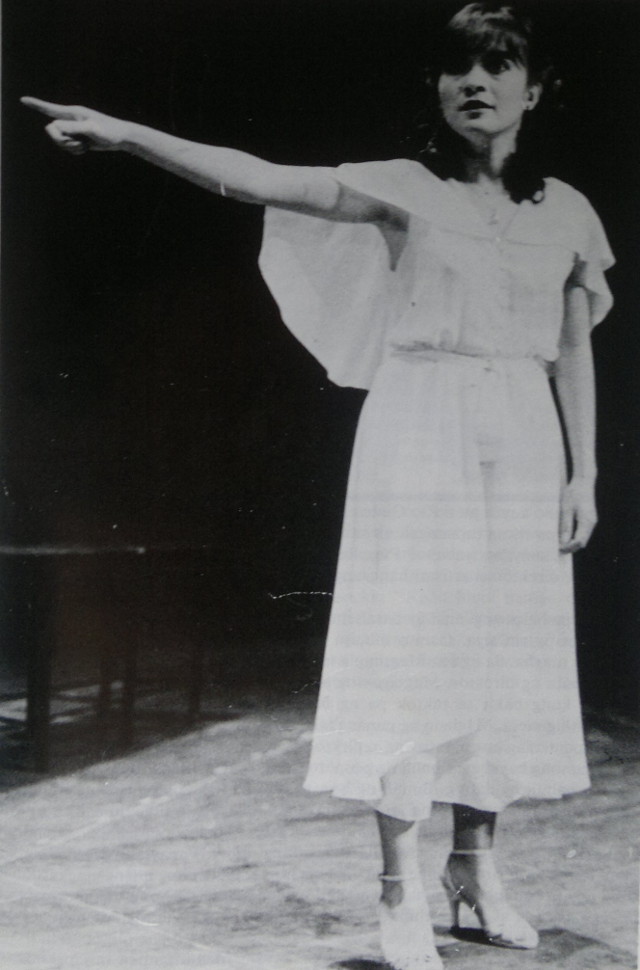 ACTRESS-DIRECTOR. Guillen as Blanche DuBois in PETA's Filipino adaptation of 'A Streetcar Named Desire' (1980). Photo from the Urian Anthology 1970-1979 