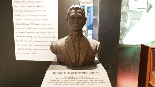PATRIARCH. This bronze bust of Fernando Jacinto remains a part of the family's history