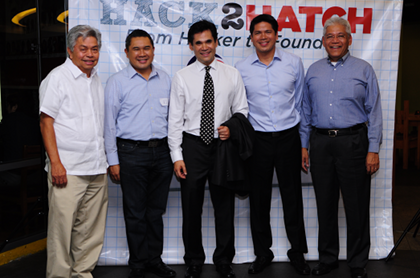 HATCHED. Supporters of Hack2Hatch announce the launch of an entrepreneurship camp to be held in Cebu at the Radisson Blu Hotel from October 5-7, 2012. Photo courtesy of Philippine Development Foundation.