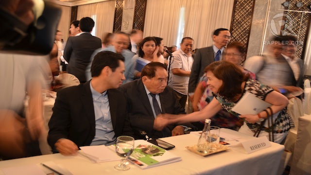 RICHEST. The country's richest man, Henry Sy Sr, attends the stockholders meeting of SM Prime, the country's biggest mall developer. Photo by Aya Lowe
