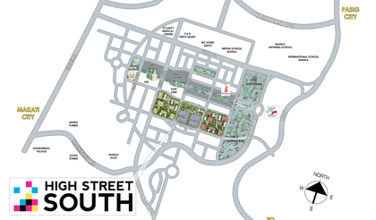 HIGH STREET SOUTH. Map from Alveo Land brochure