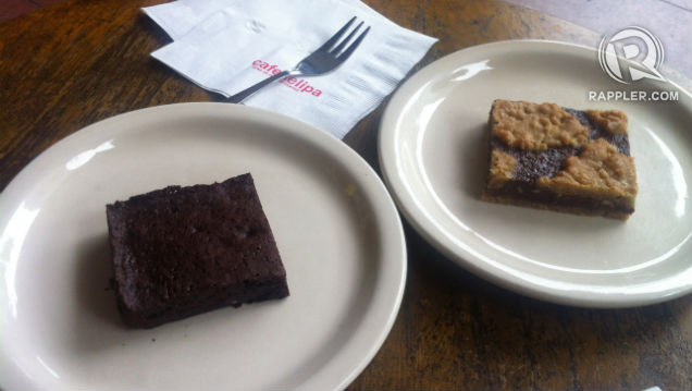 SOMETHING TO GO WITH YOUR COFFEE. Their Moist Barako Brownie and Revel Bar