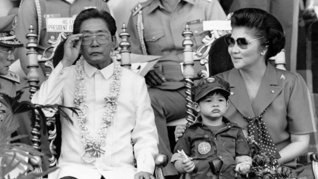 CONJUGAL RULE. The Marcoses at the twilight of power. Photo: Romeo Gacad/AFP