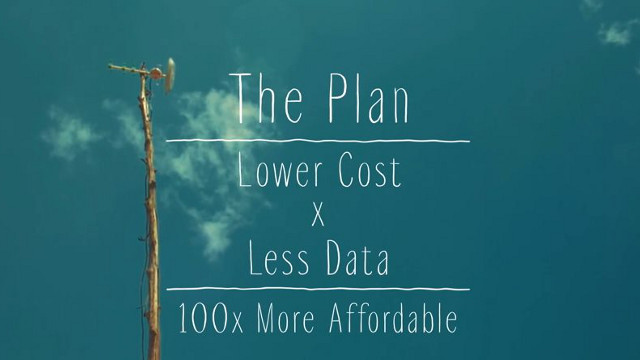 THE PLAN. Mark Zuckerberg of Facebook outlines the plan to make the Internet 100 times more affordable for everyone. Screen shot from Youtube