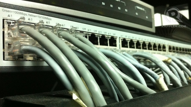 Internet cables.