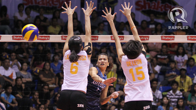 SHORT. The Falcons ran out of aces in the fifth set. Photo by Rappler/Josh Albelda.