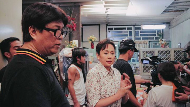 ON THE SET. Director Jeffrey Jeturian (left) and Vilma Santos. Photo from the film's Facebook