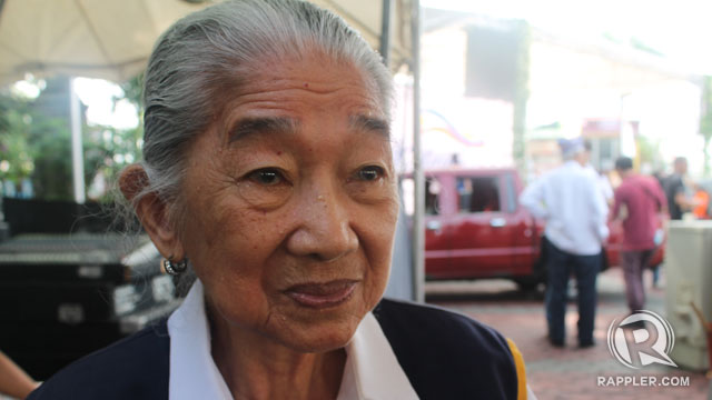 SURVIVOR. World War II veteran Elvira Jimenez is grateful that she survived some of the toughest  years in Philippine history. Photo by Jee Geronimo/Rappler