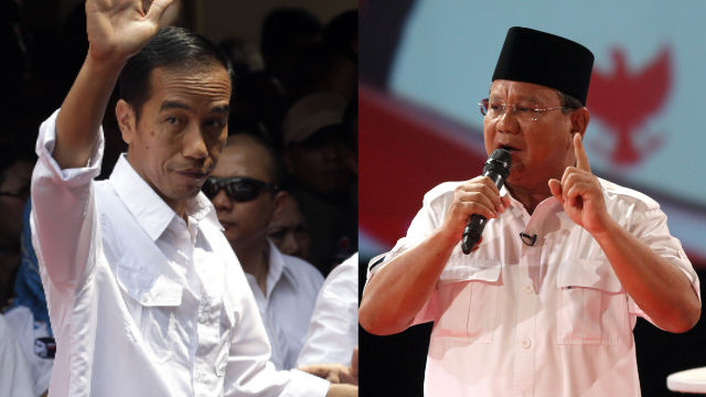WHO WON? Indonesian presidential candidates Joko Widodo (L) and Prabowo Subianto (R). File photos by EPA