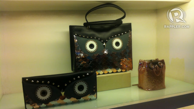 QUIRKY. Known for her cute, wacky designs Kate Spade also came out with shiny owl bags. Photo by Carol Ramoran/Rappler