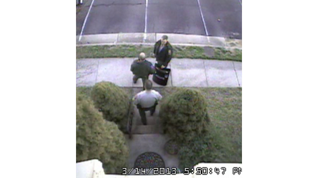 SWATTED. Police confront Brian Krebs at his home. Photo from Krebs on Security.