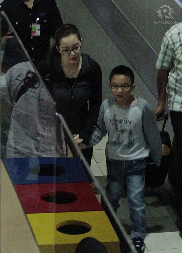 BACK FROM EUROPE. Kris Aquino and her son Bimby are back from their trip. All photos by Jedwin Llobrera 