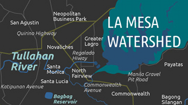 Map of La Mesa Dam affected area. Graphics by Mich Garcia