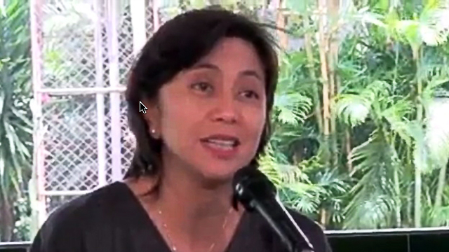 MOURNING WIFE. Leni Robredo speaks to the media in a rare press conference