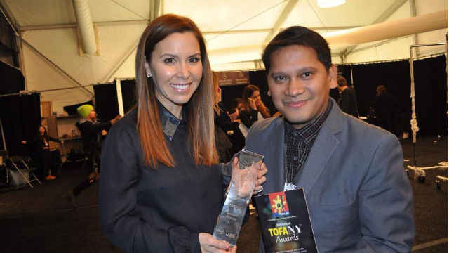 AWARDEE. TOFA founder Elton Lugay with Filipino American fashion designer and 2013 TOFA Heritage awardee Monique Lhuillier. Photo by Janet Nepales 