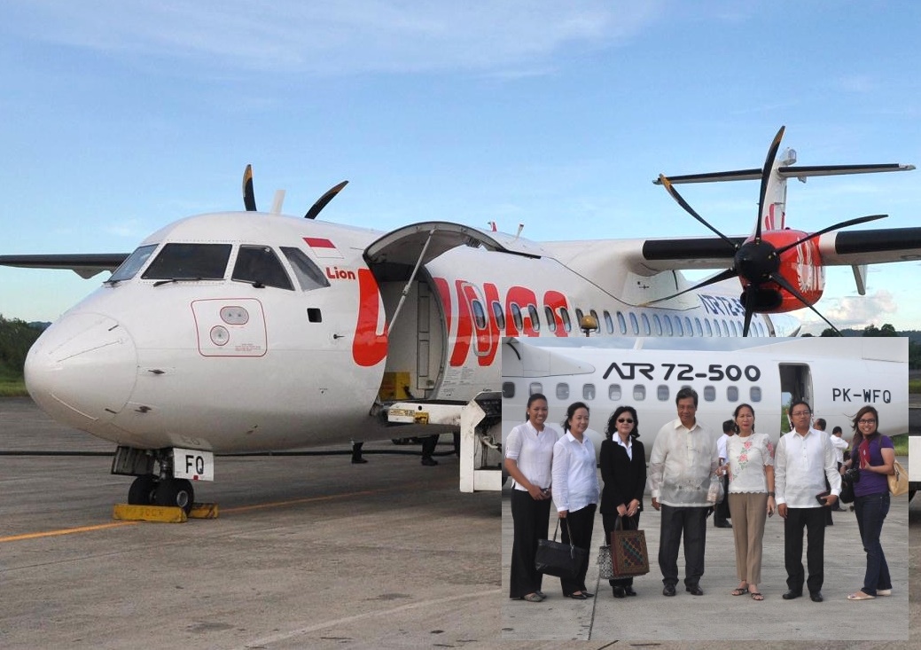 MANADO-DAVAO LINK. Wings Air uses a 70-seater twin-engine regional airliner to help revive trade and tourism between the two cities in the East Asean Growth Area. Photo from BIMP-EAGA Secretariat 