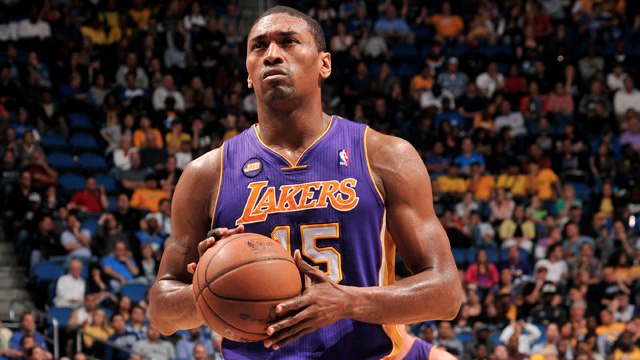 NO WORLD PEACE. The Lakers forward will be out for at least six weeks. Photo from LA Lakers Facebook page.