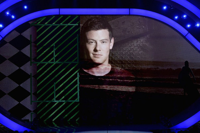 SENDOFF. Video image of Cory Monteith at the 2013 Teen Choice Awards. Photo: Kevin Winter/Getty Images/AFP