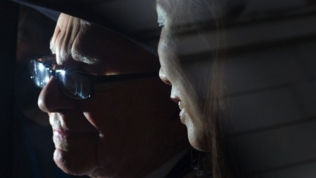 MEDIA BARON. News Corp Chief Rupert Murdoch (L) and wife Wendi Deng (R) in a file photo by AFP 