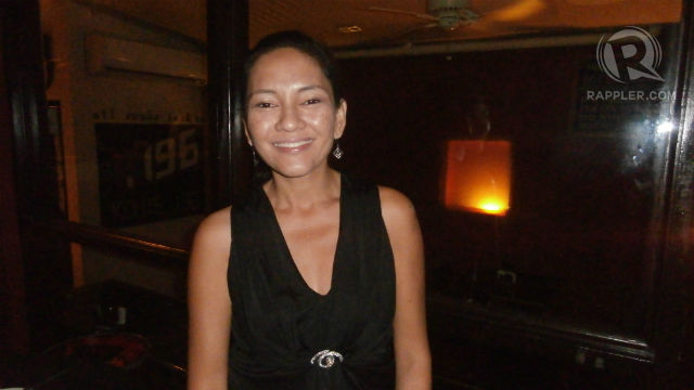 PROUD MOM. Human rights activist, Risa Hontiveros, was at the event to support her son, who is part of the band Downdraft