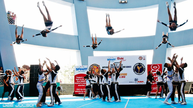 STUNNERS. The NU Pep Squad shocked the competition by topping the NCR Qualifiers. Photo by Dee Jocson