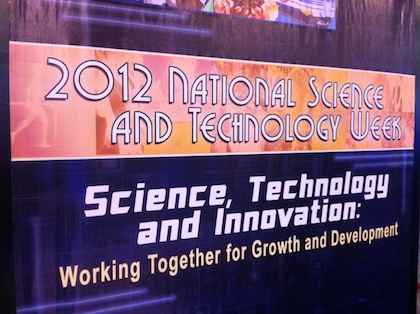 The 2012 National Science and Technology Week (NSTW) logo.