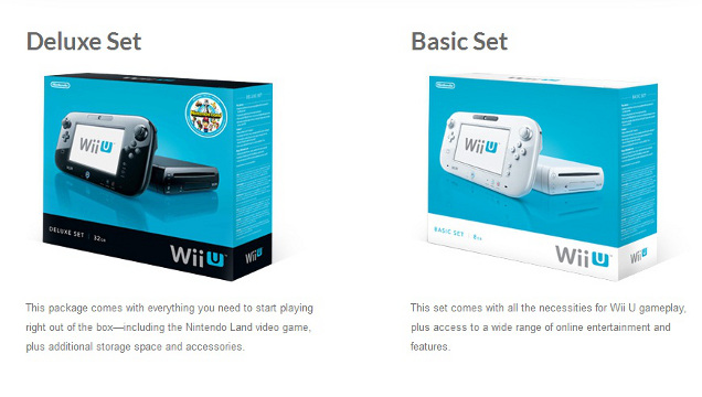 BASIC OR DELUXE? Will you be buying a Wii U? Screen shot from Nintendo.com