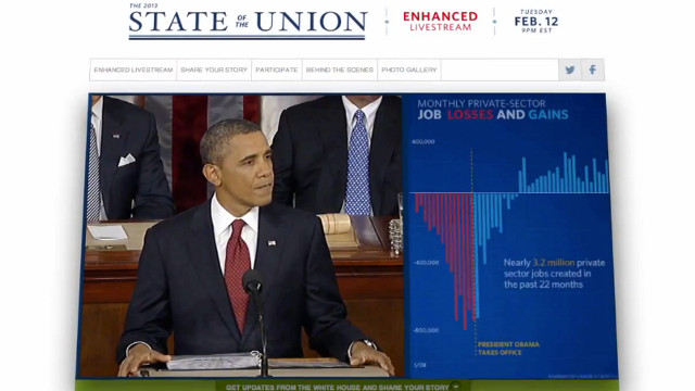 STATE OF THE UNION. The White House discusses its plans for the State of the Union Address. Screen Shot from YouTube.