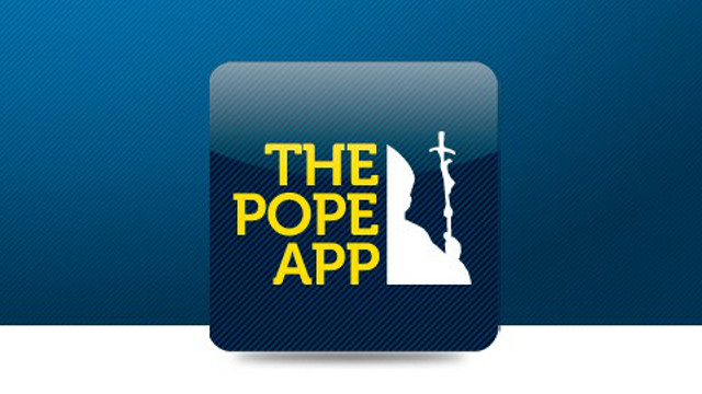 CATHOLIC APPS. From The Pope App to a Shroud of Turin 2.0, Catholic apps are getting popular. Screenshot from http://www.news.va/thepopeapp/