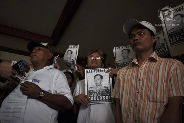 PROTEST. Oscar Leuterio, Linda Cadapan and Raymund Manalo file a complaint at the Office of the Ombudsman in 2011. Photo by Geloy Concepcion