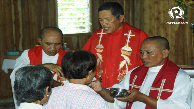 CATHOLIC COMMUNITY.  Baptism, burial, confirmation of marriage are among the rites performed at the Companiya De Los Padres De Pamilya. Photo by Tara Yap