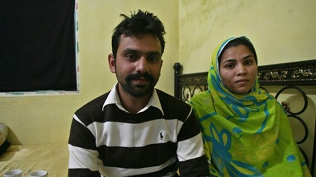 LOVE ONLINE. Sania was just a schoolgirl when she logged onto an Internet chat room and met a young college student called Mohammad. They fell in love and got married. But her subsequent marriage has meant repeated beatings and death threats. Photo by AFP