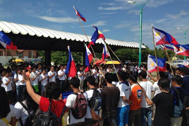 PALAWAN PROTESTS. Protesters assemble at Baywalk, Puerto Princesa. Photo by Twitter user @GreenPalawan 