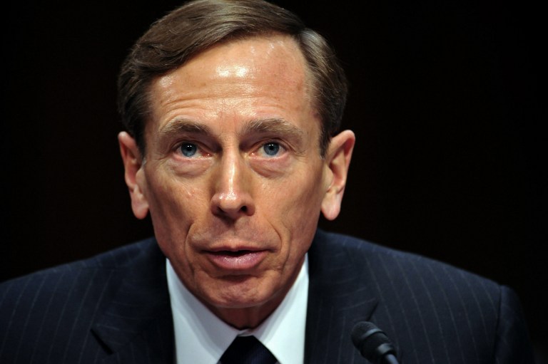 CIA Director David Petraeus, testifies before the US Senate Intelligence Committee during a full committee hearing on "World Wide Threats." in this January 31, 2012 on Capitol Hill in Washington, DC. AFP PHOTO/Karen BLEIER