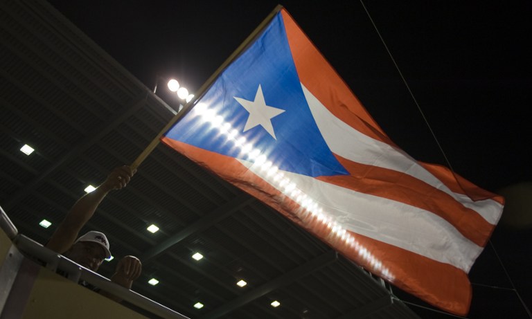 51st STATE? Despite a majority vote by the territory's residents, Puerto Rico's bid for U.S. statehood is still in question. In this file photo, a Puerto Rican supporters wave his national flag during the Caribbean Series baseball game between Venezuela and Puerto Rico at the Isidoro Garcia stadium on February 02, 2011, in Mayaguez, Puerto Rico. AFP PHOTO/OMAR TORRES
