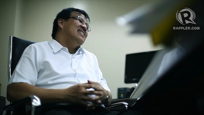 Secretary Jesse Robredo at a 2012 interview with Rappler. Photo by John Javellana.