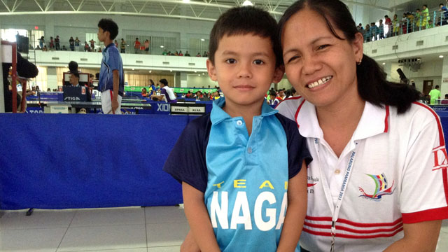 NEXT IN LINE. Ralph, 5, is next in Emmanuel's projects of table tennis champs. Photo by Rappler/Alexx Esponga.