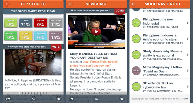 RAPPLER APP: Vote on the mood meter, watch our newscast, crowdsource the mood of the day