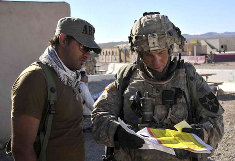 GUILTY PLEA: Staff Sgt. Robert Bales (R) at the National Training Center in Fort Irwin, California. AFP file photo