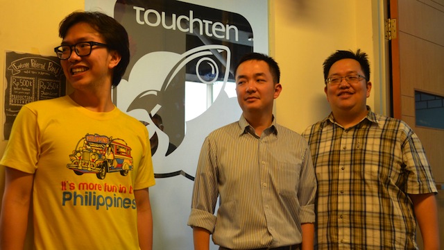 Founders.  From left to right, Touchten's founders - Rokimas Soeharyo (COO), Dede Indrapurna (CTO), Anton Soeharyo (CEO).  Photo courtesy of Gabby Dizon