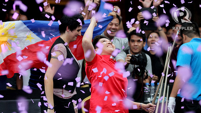 ANOTHER WIN. A file photo of Rubilen Amit after she won her second 10 ball title. File photo by Josh Albelda/Rappler