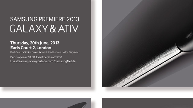 NEW GALAXY, NEW ATIV? Samsung looks like it will announce new devices on June 20. Screen shot from Samsung